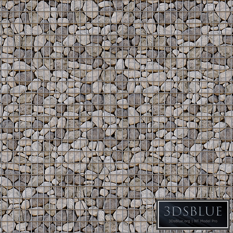 Stone gabion seamless texture