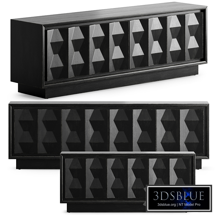 Carved Pattern Media Console By West Elm