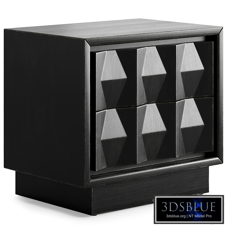 Carved Pattern Nightstand By West Elm