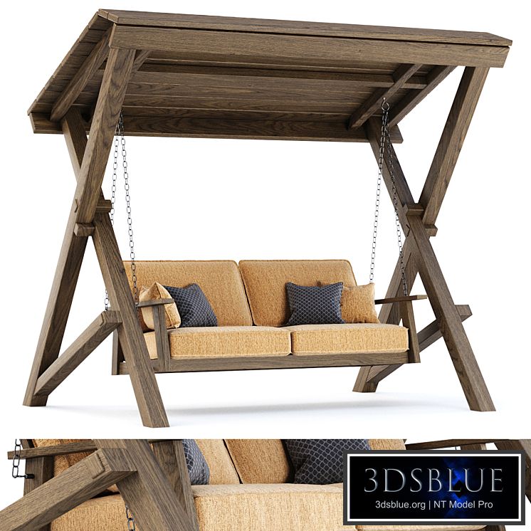 Nia Wooden Double-Seater Garden swing by Bpoint Design