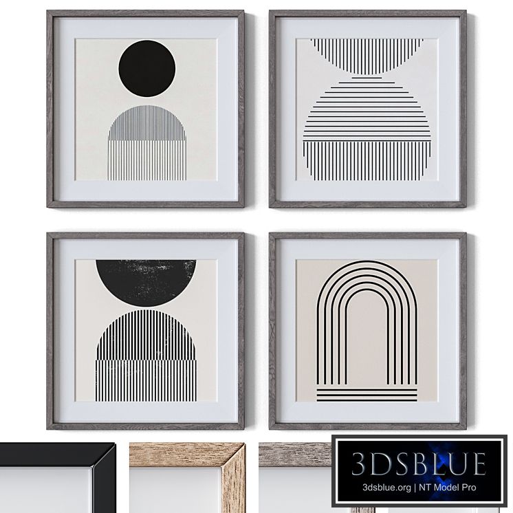 Set of 4 wall paintings 2378