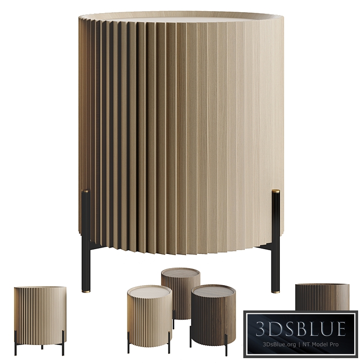 Lou Mindi Wood Bedside Table