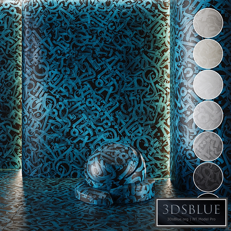 decorative plaster | Concrete set (seamless) | 22