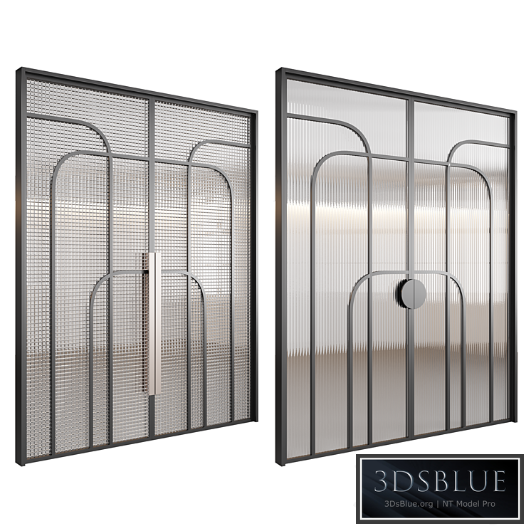 Embossed glass doors №2
