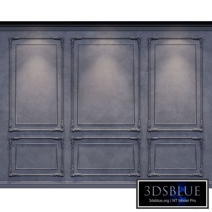 Wall molding classic 2 black and white