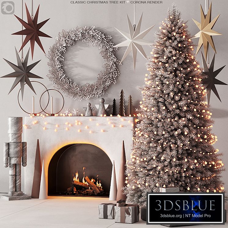 240 happy new year 04 christmas tree mono 01 light CORONA