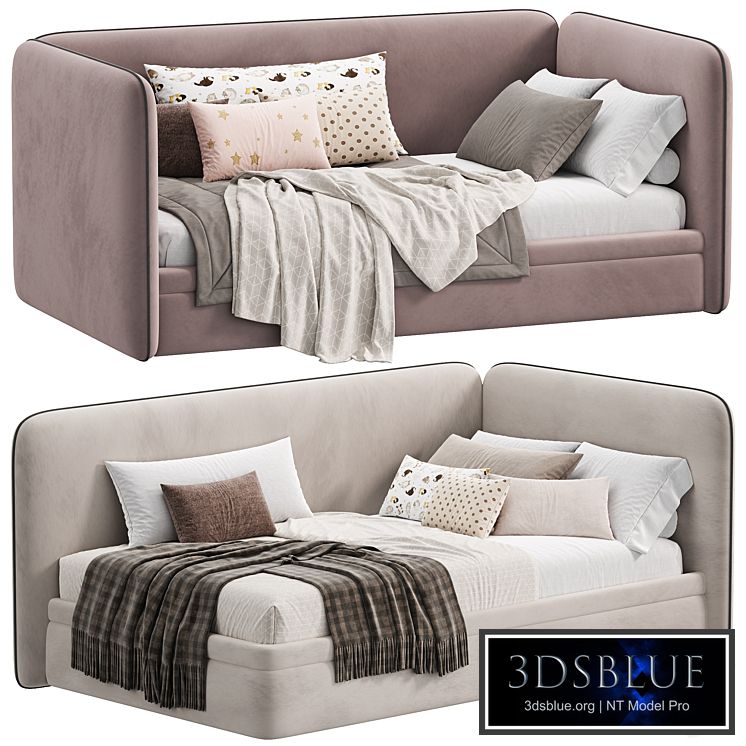 Single bed with box Bert Artsit beige