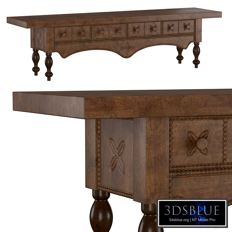 Antique Oak Dresser Apron