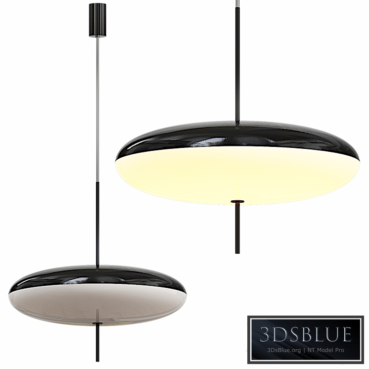 Gino Sarfatti Model No. 2065 Ceiling Light in Black and White