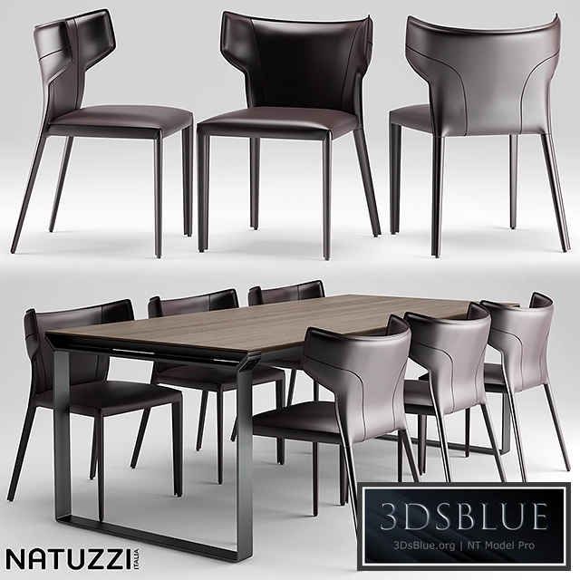 Table and chairs natuzzi Pi Greco, Omega