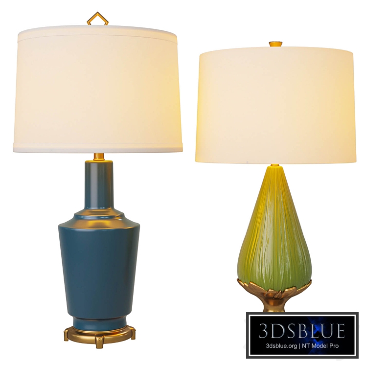 Carmine Lamp - Kiwi Emma Lamp - Turkish Blue