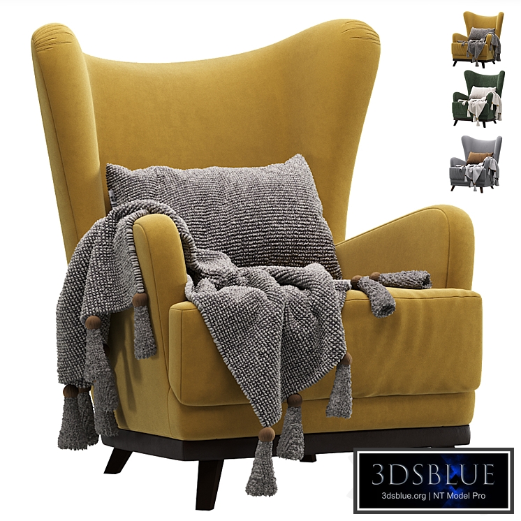 Armchair Oxford Velvet Yellow by Divan.ru / Armchair Oxford Velvet Emerald