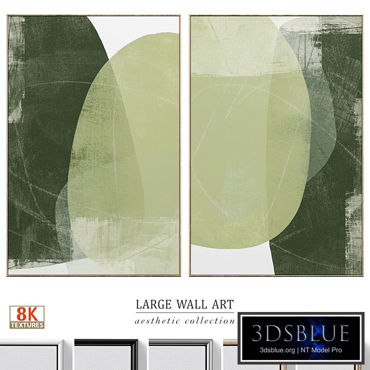 Large Mid-Century Abstract Wall Art C-739