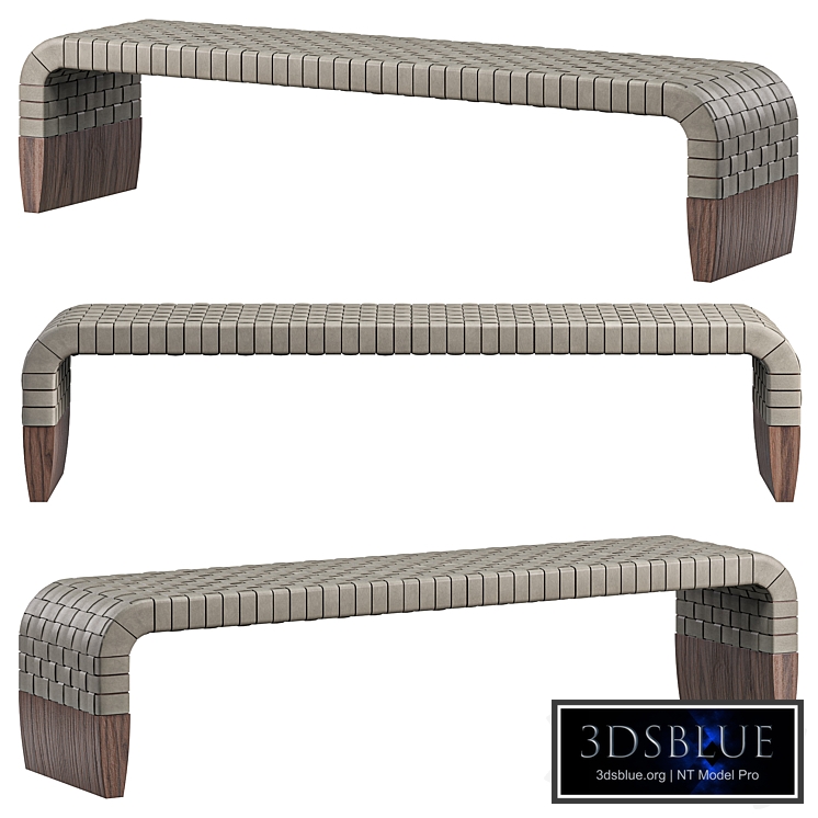 BRERA Tanned leather bench