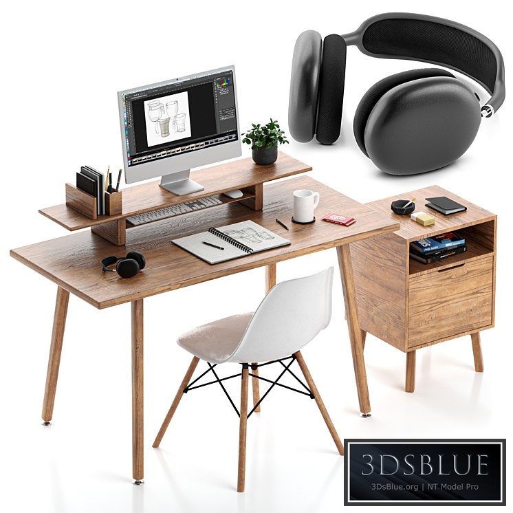 Apple Wooden WorkPlace Home Office
