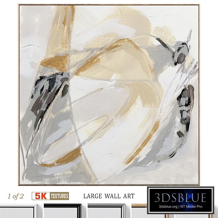 Large Abstract Neutral Textural Wall Art C-741