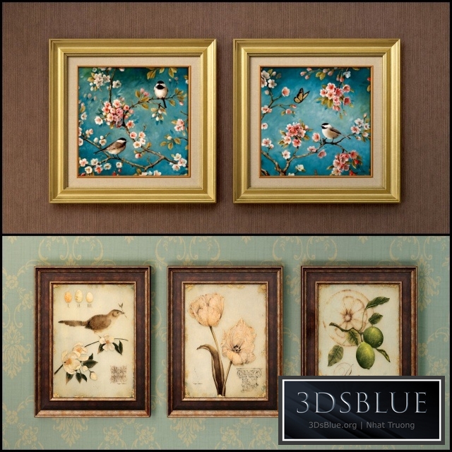 The picture in the frame: 13 pieces (collection 62) Birds