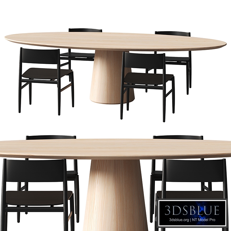 Table with chairs CONTE by PORRO