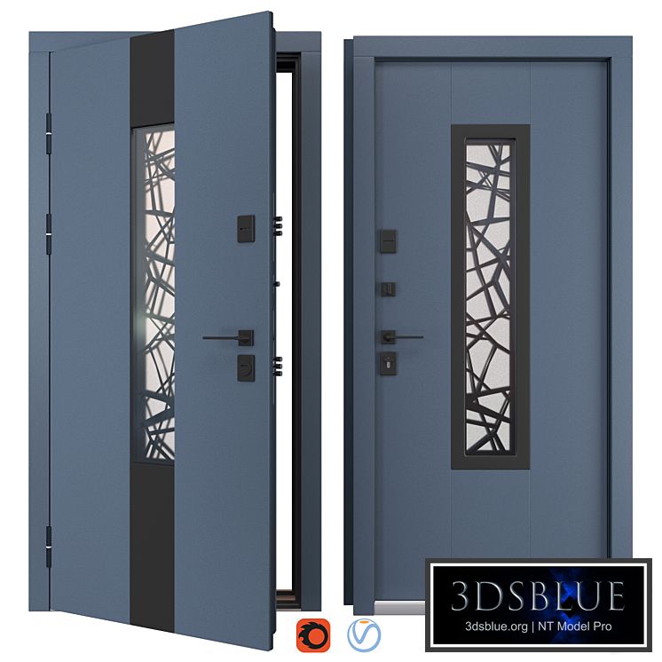 Entrance metal door Olimpia Glass (Abvehr)