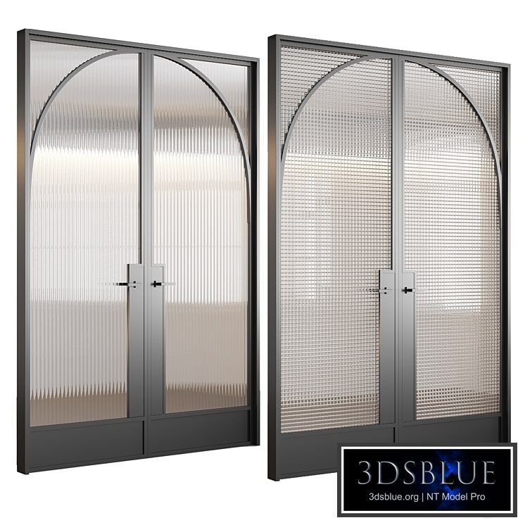 Embossed glass doors №3