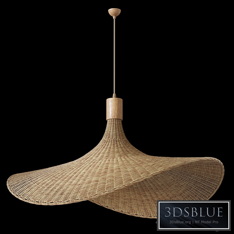 Hanging lamp - wicker hat
