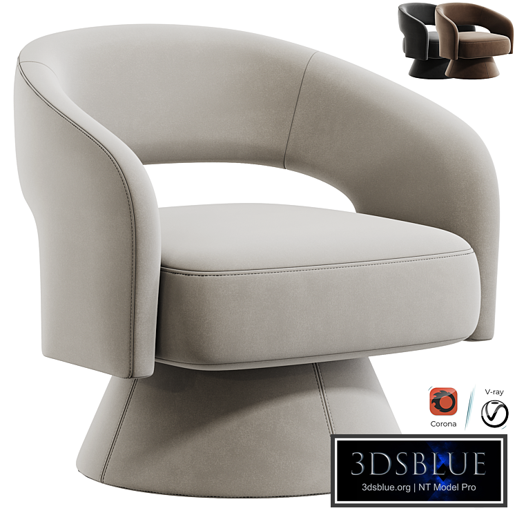 Aracelly Upholstered Swivel Barrel Chair