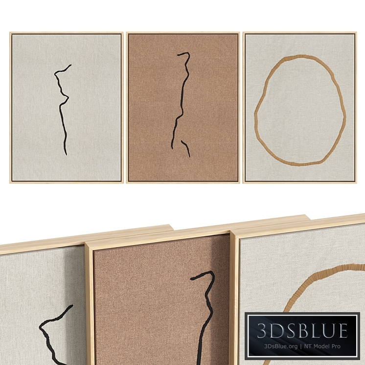 Hand embroidery on linen. set_2