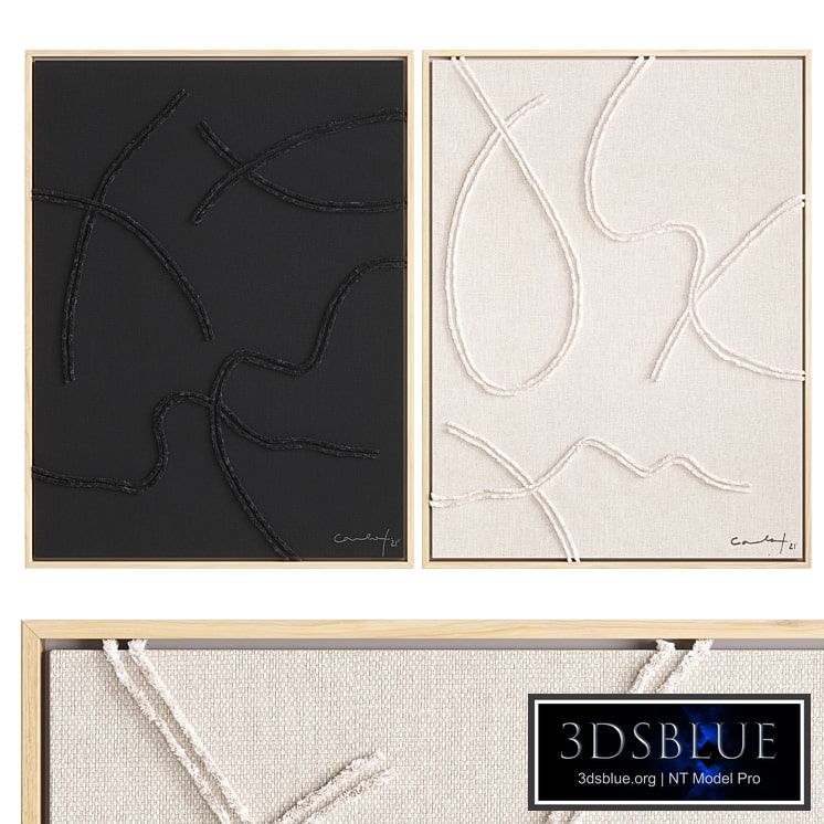 Hand embroidery on linen. Set_1