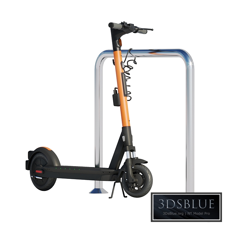 Ninebot MAX Pro electric scooter with parking column (kicksharing)