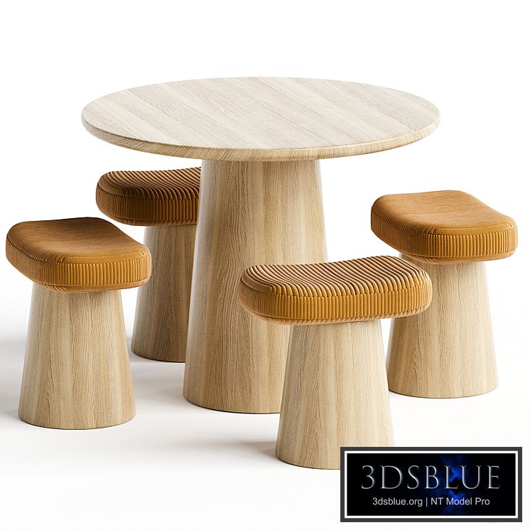 SPULE TABLE STOOL stahland band