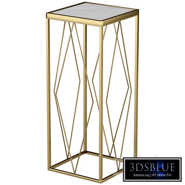 Console made of metal and marble