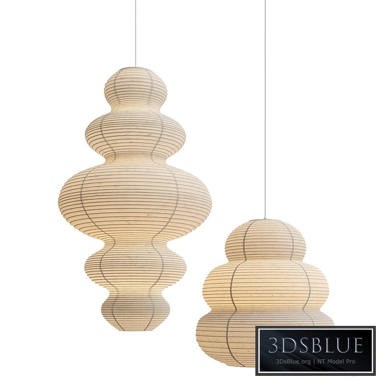 Wabi-sabi paper ceiling lights