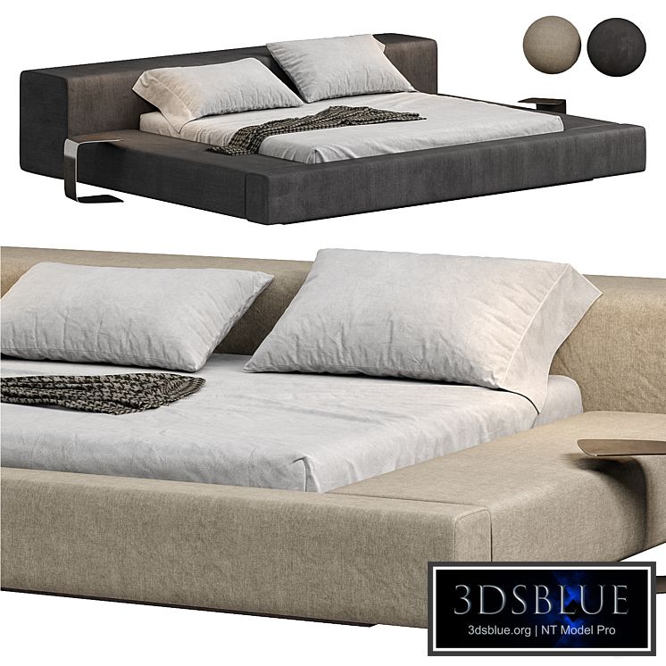 Gray Platform Bed