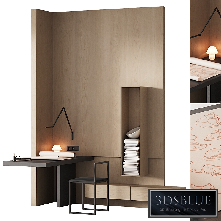 243 office furniture 08 workplace 04 minimal angle zone with cat drawing 01