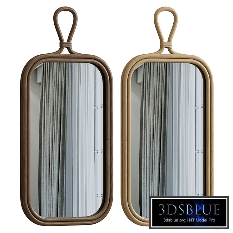 Nogu 25 x 53cm Rattan Rectangular Mirror