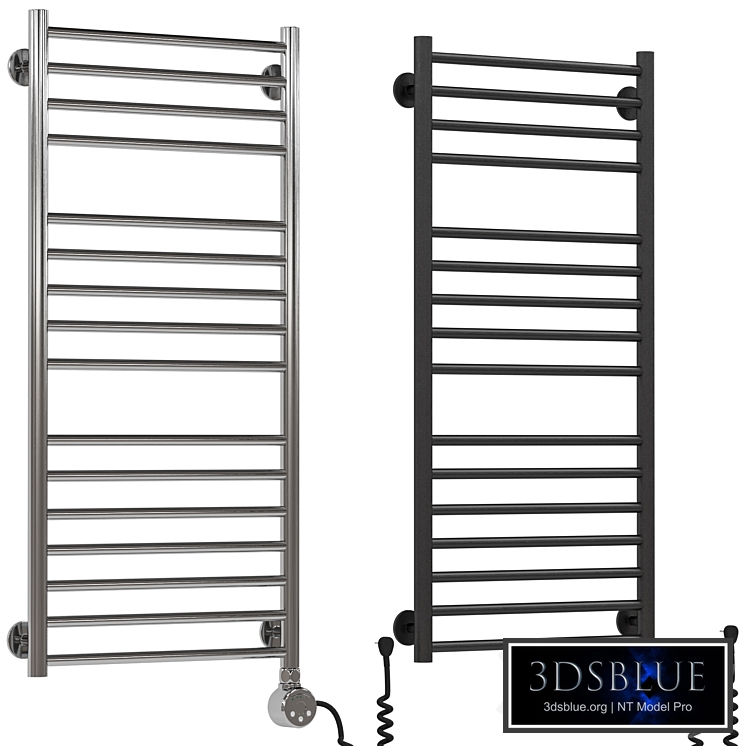 Electric heated towel rail Lemark Ursus LM72116EBL П16 500x1100, left/right, black