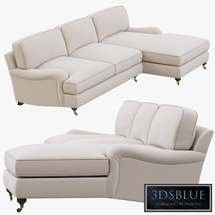 Restoration Hardware English Roll Arm Upholstered Right-Arm Chaise Sectional