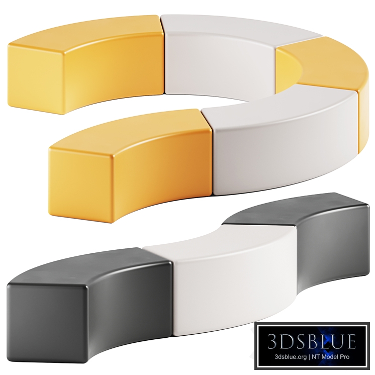 SOFT SNAKE Bench by Slide Design