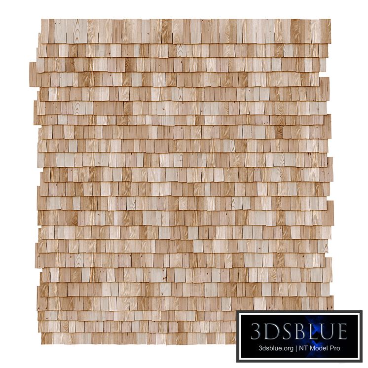Wooden roof tiles seamless model