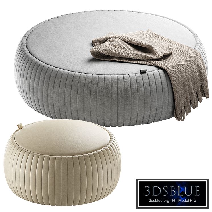 set of ottomans Plisse