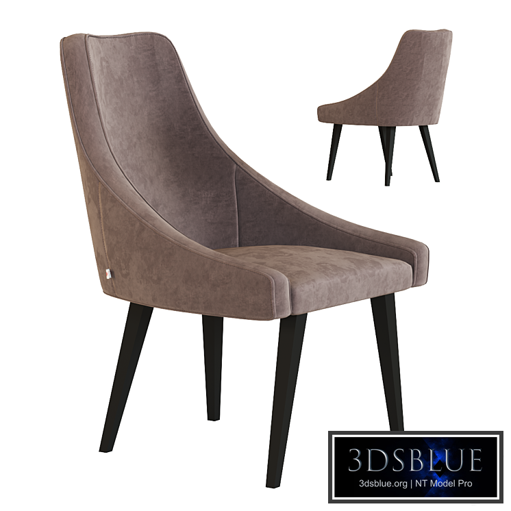 Chair Black Mode Velvet Gray