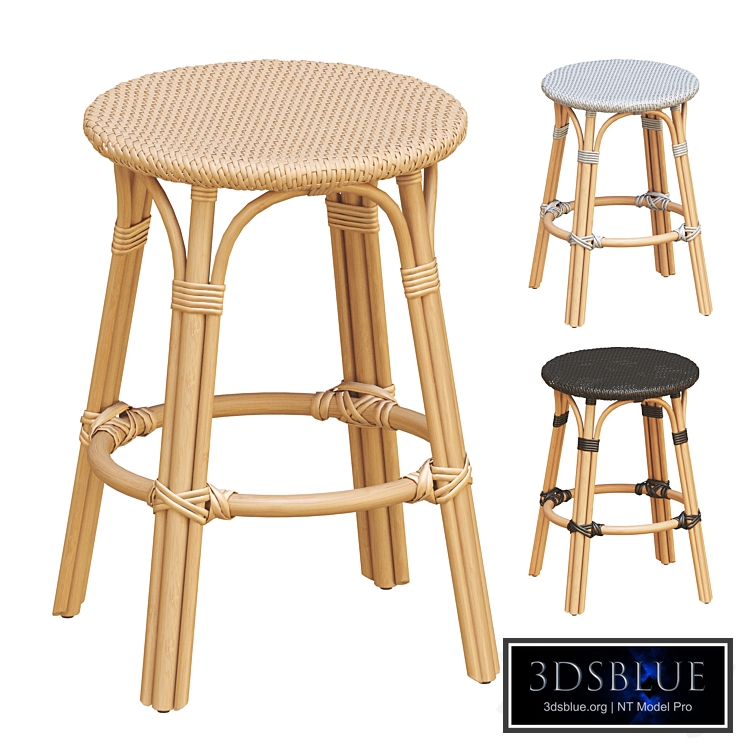 Tobias Rattan Round Counter Stool