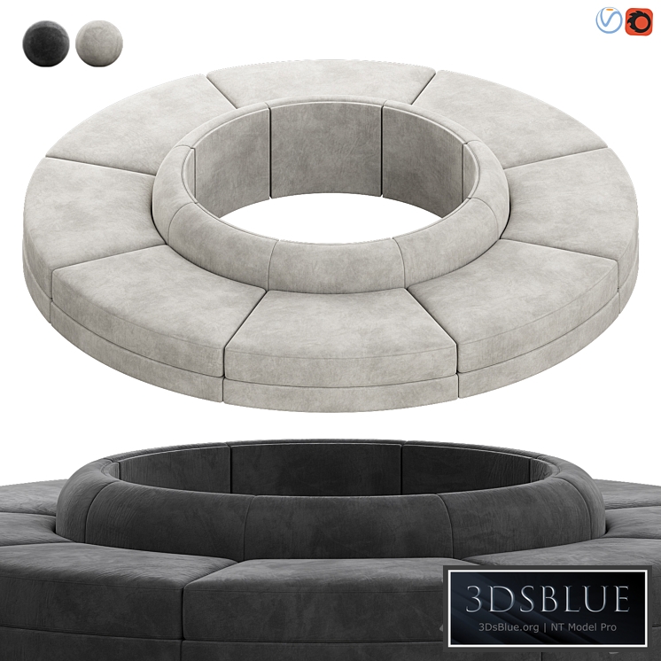 Maura Modular Convex Circle Sectional Sofa