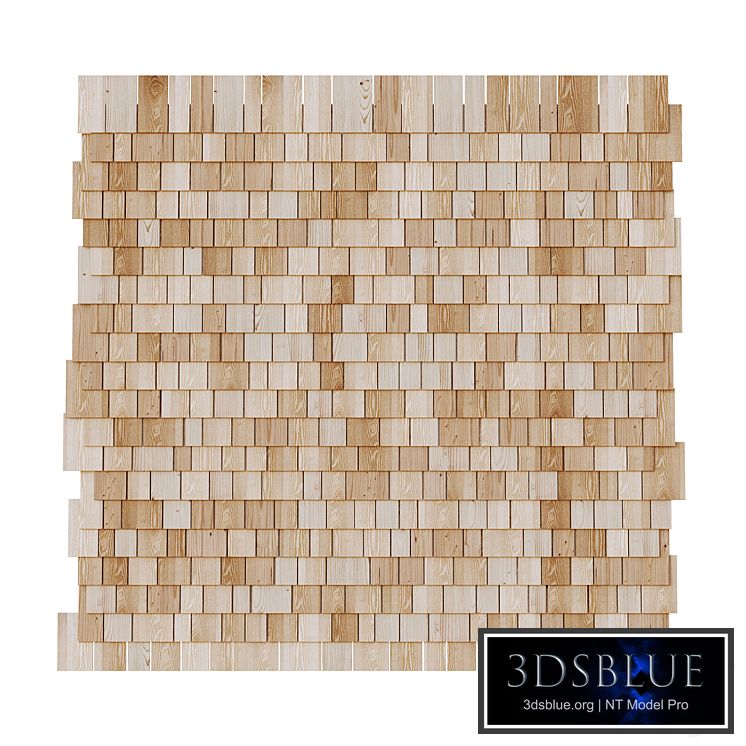 Wooden roof tiles seamless model_5