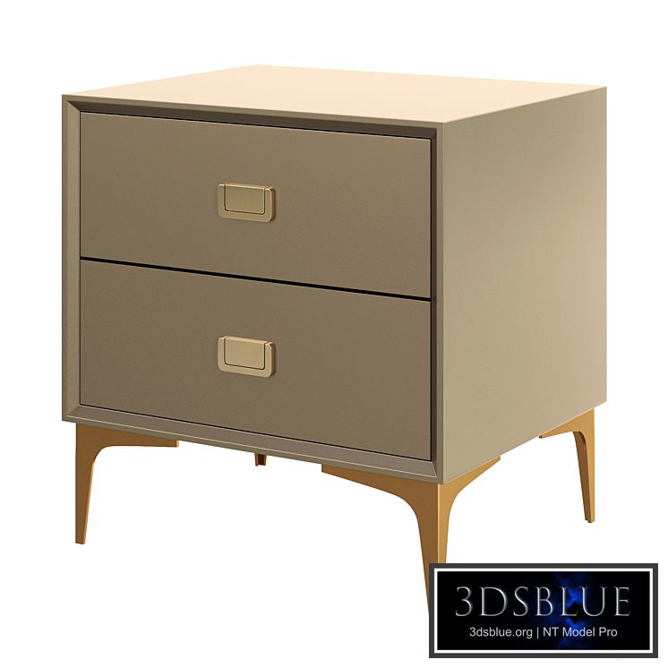 Modern Champagne Nightstand 2
