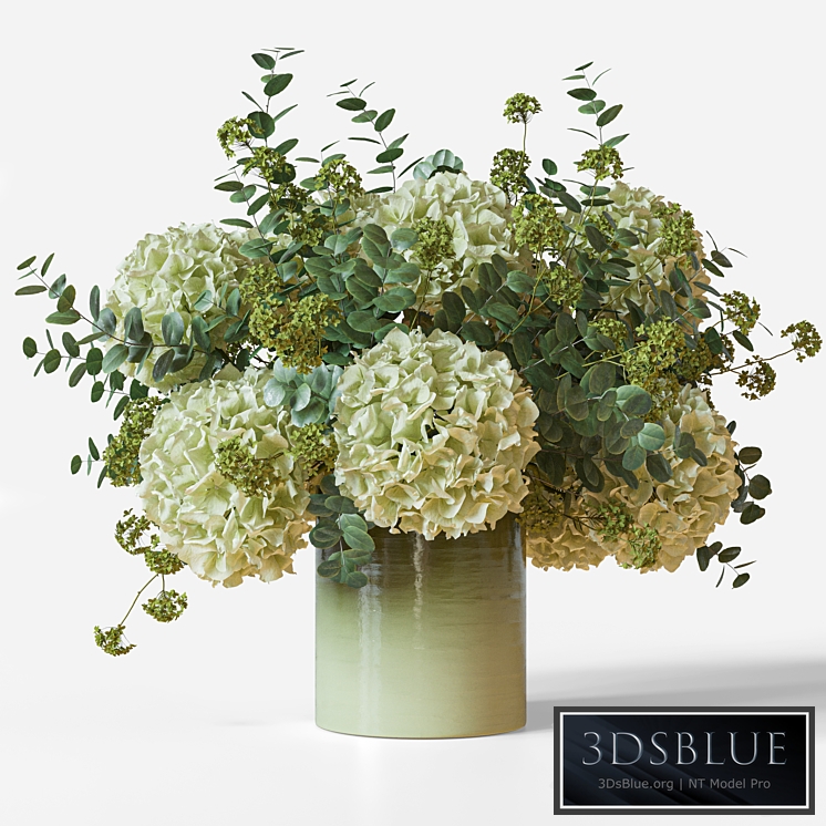 Flower Set 051 Green Hydrangea