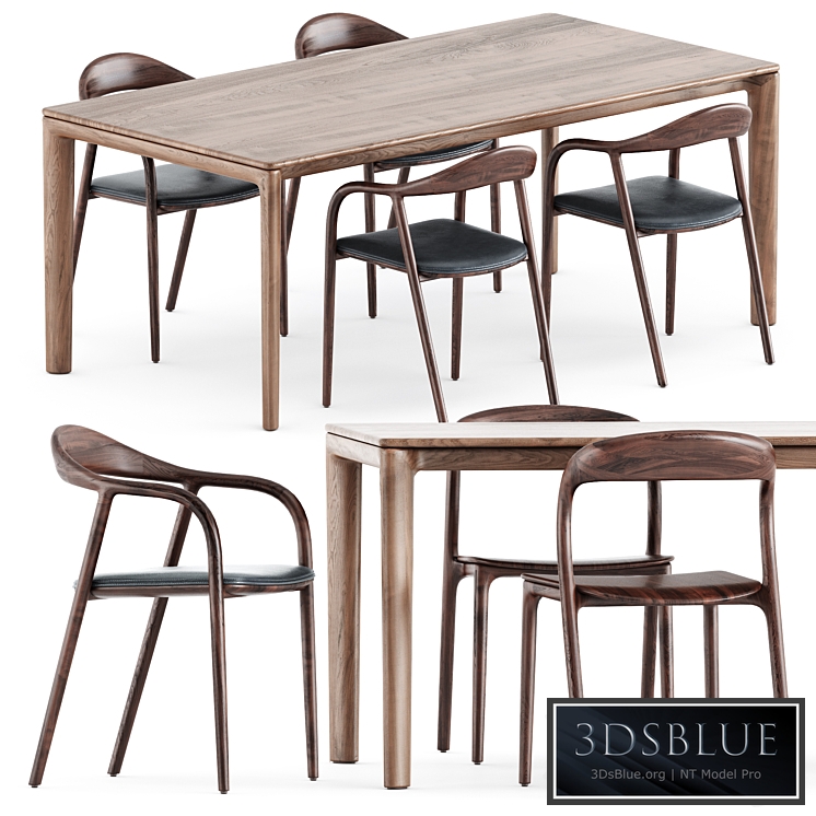 Neva chairs and Neva table by Artisan