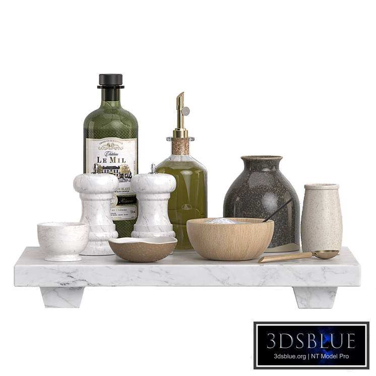 Decorative set for kitchen tray