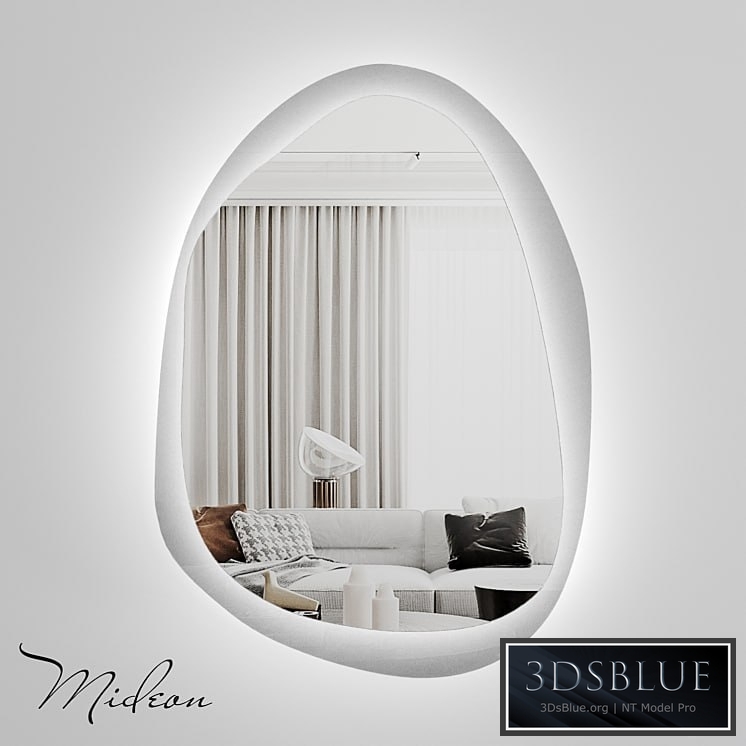 Designer mirror with backlight Mideon Transparent "Darkside" LED OM