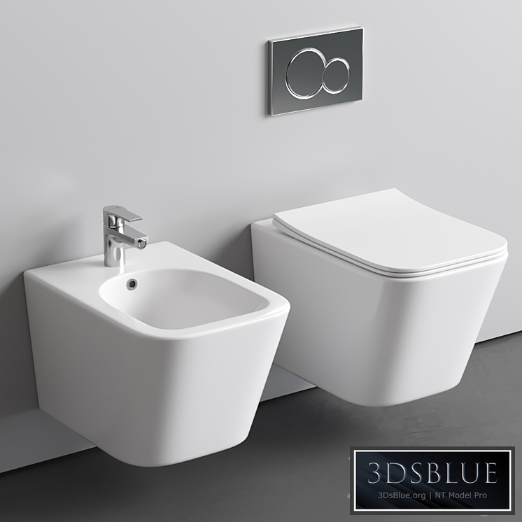 Wall hung bidet/toilet Ceramica Nova Metric